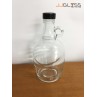 Wine-1L.-(PLASTIC-CAP) - Transparent Glass Bottles,Cover  Black,1,000 ml. 